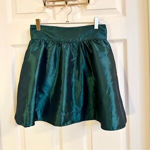 Shiny green H&M skater skirt